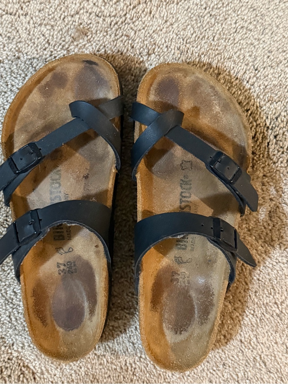 Birkenstock Mayari Black Birko-Flor Sandals Size 37